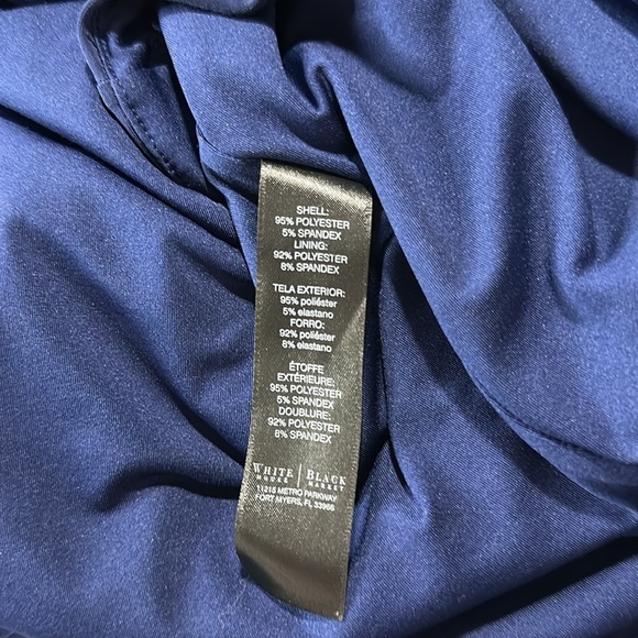 WHBM Blousy Navy Blue Dress Size Large - Picture 6 of 6